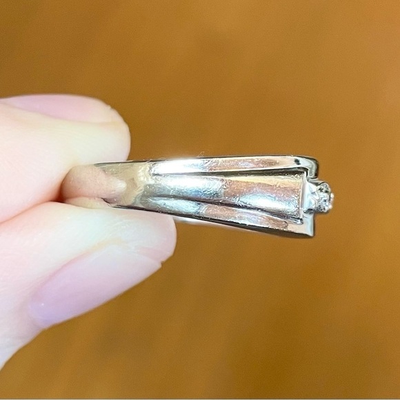 14K Loveland thick solid white gold 7mm vintage heavy size 9 band ring​​​​​​​ - Picture 10 of 11